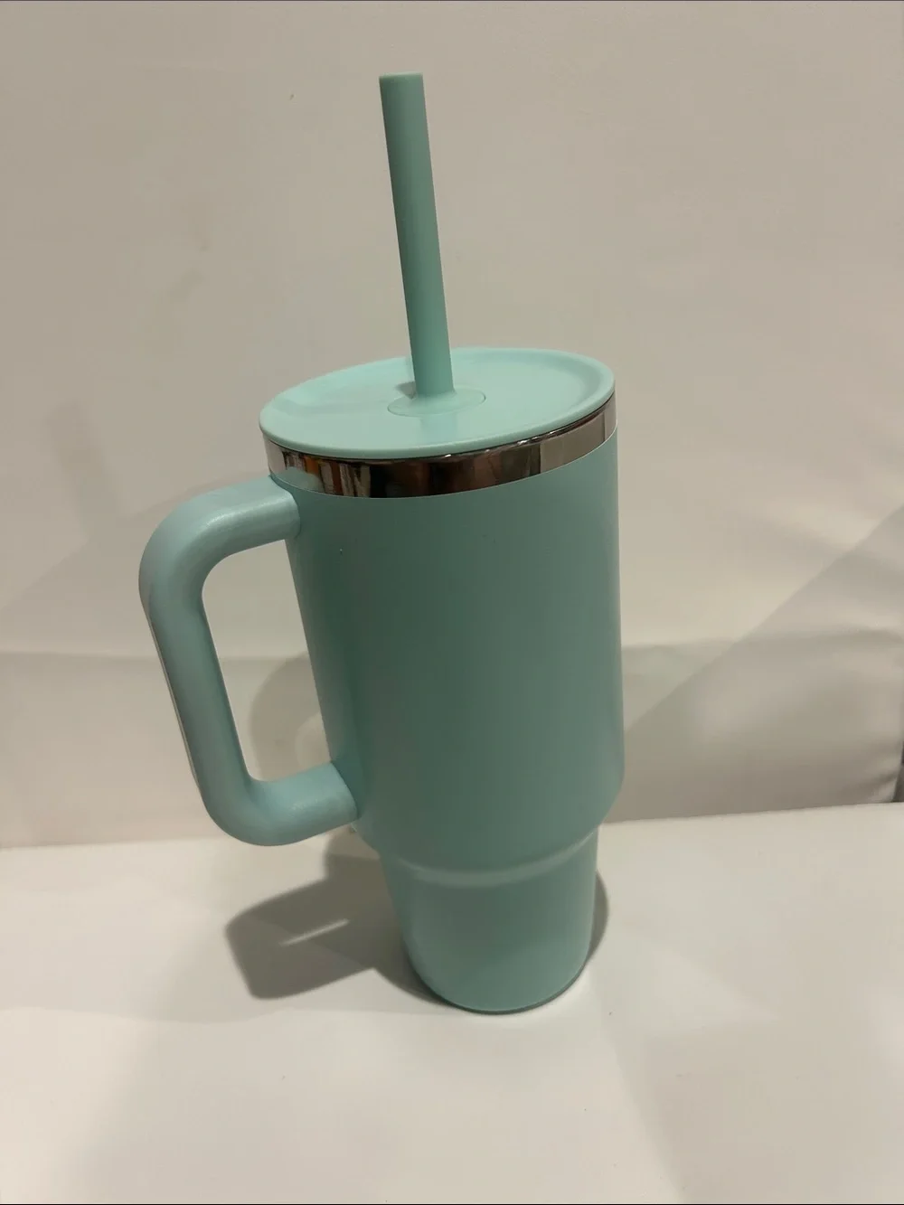 Hydro Flask Mint Green Insulated Tumbler with Handle & Straw